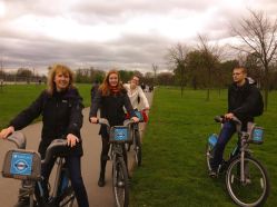 We rented bikes and rode them through Hyde Park - highly recommended!