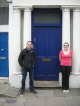 If you've seen Notting Hill, you'll know this door - the famous blue door! The owners had repainted it black, to deter tourists (like us!) taking photos with it - but they eventually admitted defeat! Yay!